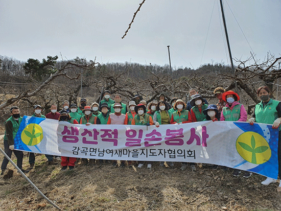 감곡면새마을지도자들이 생산적 일손봉사활동을 벌였다.