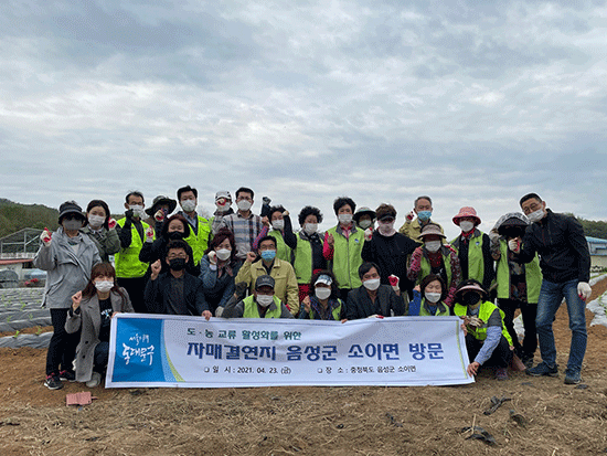 소이면주민자치위원회가 23이 자매결연 기관인 서울 동대문구 답십리2동 주민자치위원회와 옥수수 심기 행사를 가졌다.